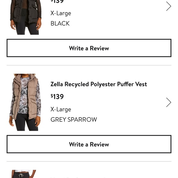 Zella recycled polyester puffer vest with belt, sparrow grey, size XL - Picture 12 of 12